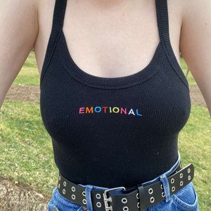 Emotional Embrodered Bodysuit